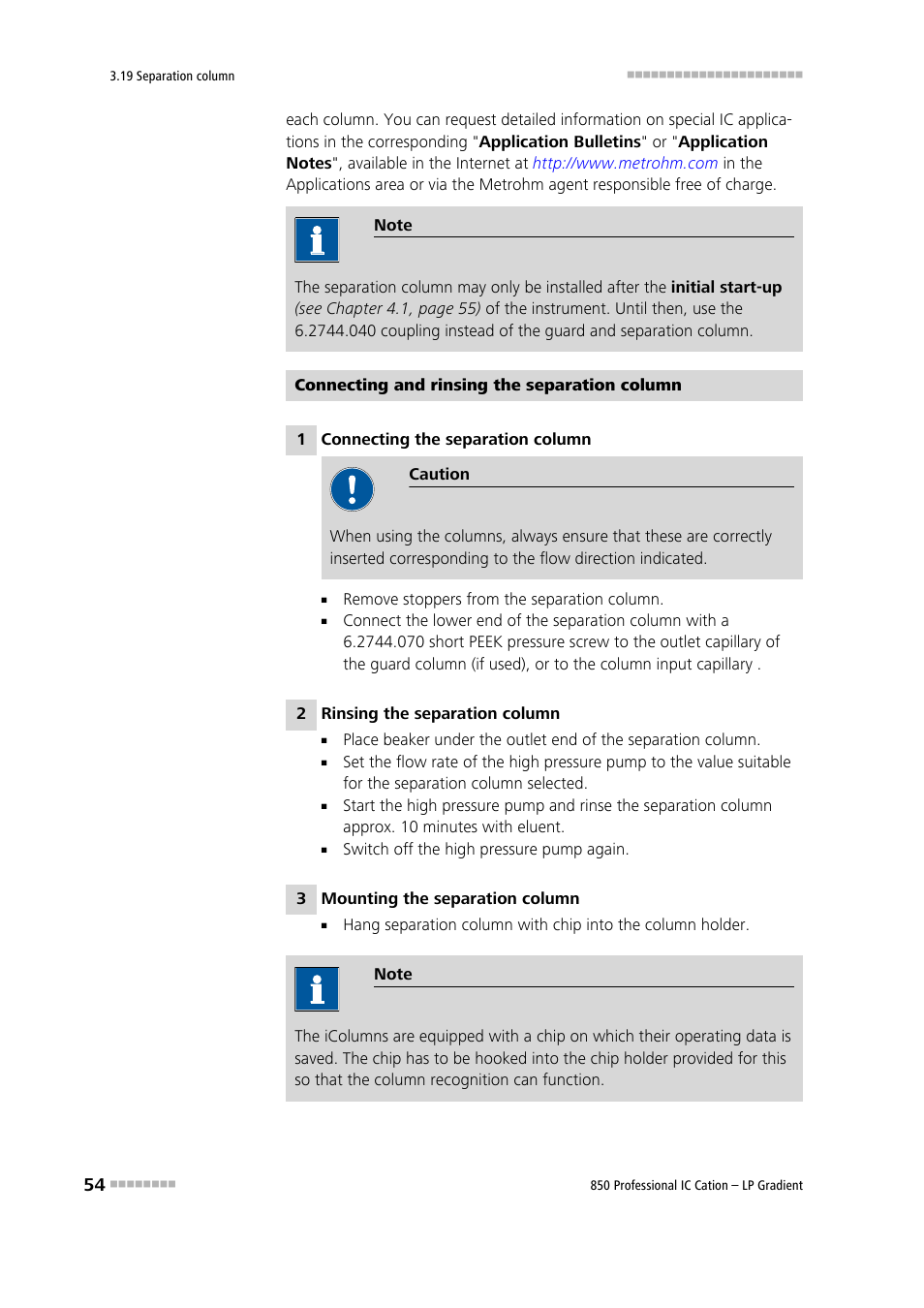 Metrohm 850 Professional IC Cation - LP-Gradient User Manual | Page 64 / 117