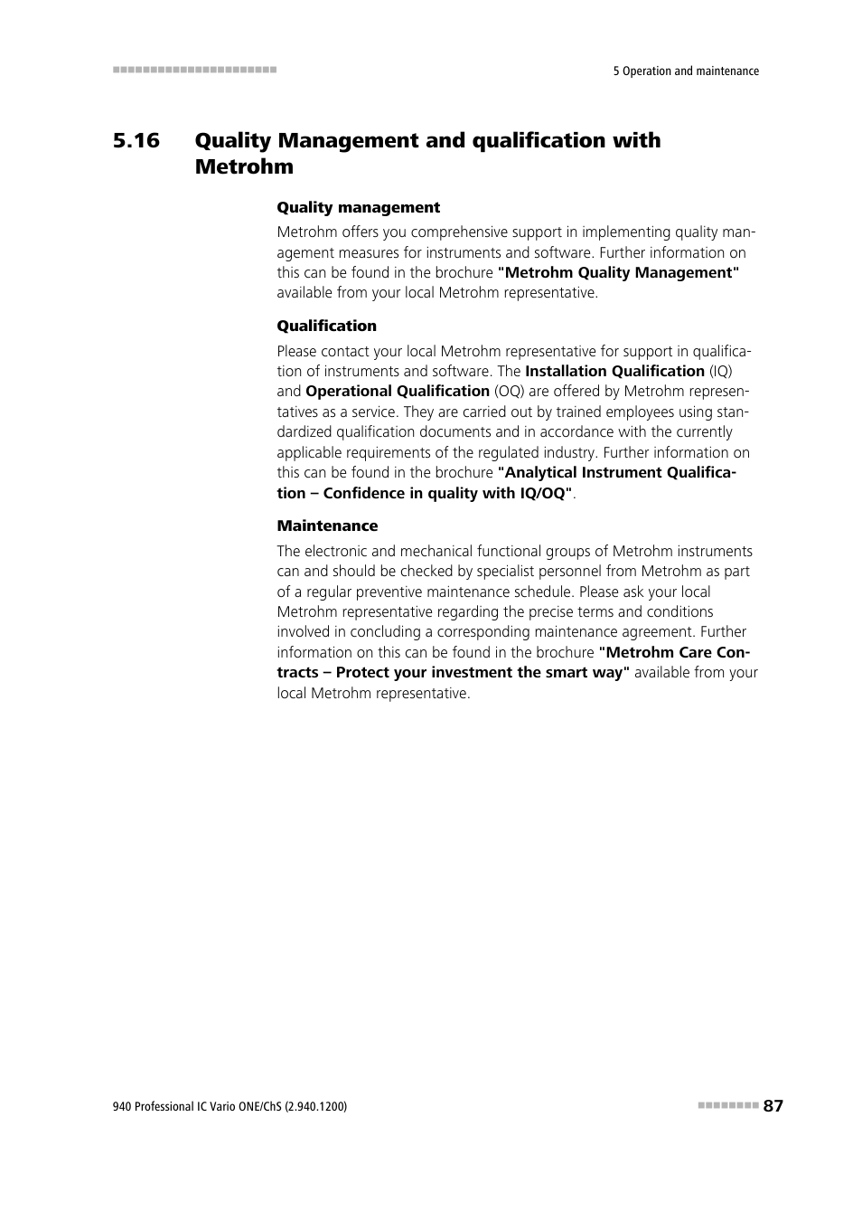 Metrohm 940 Professional IC Vario ONE/ChS User Manual | Page 95 / 111