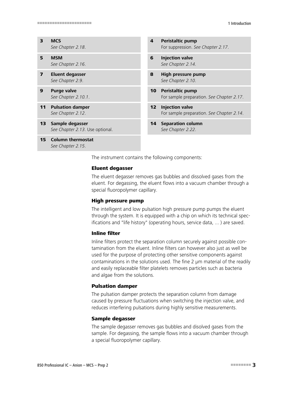 Metrohm 850 Professional IC Anion MCS Prep 2 User Manual | Page 13 / 146