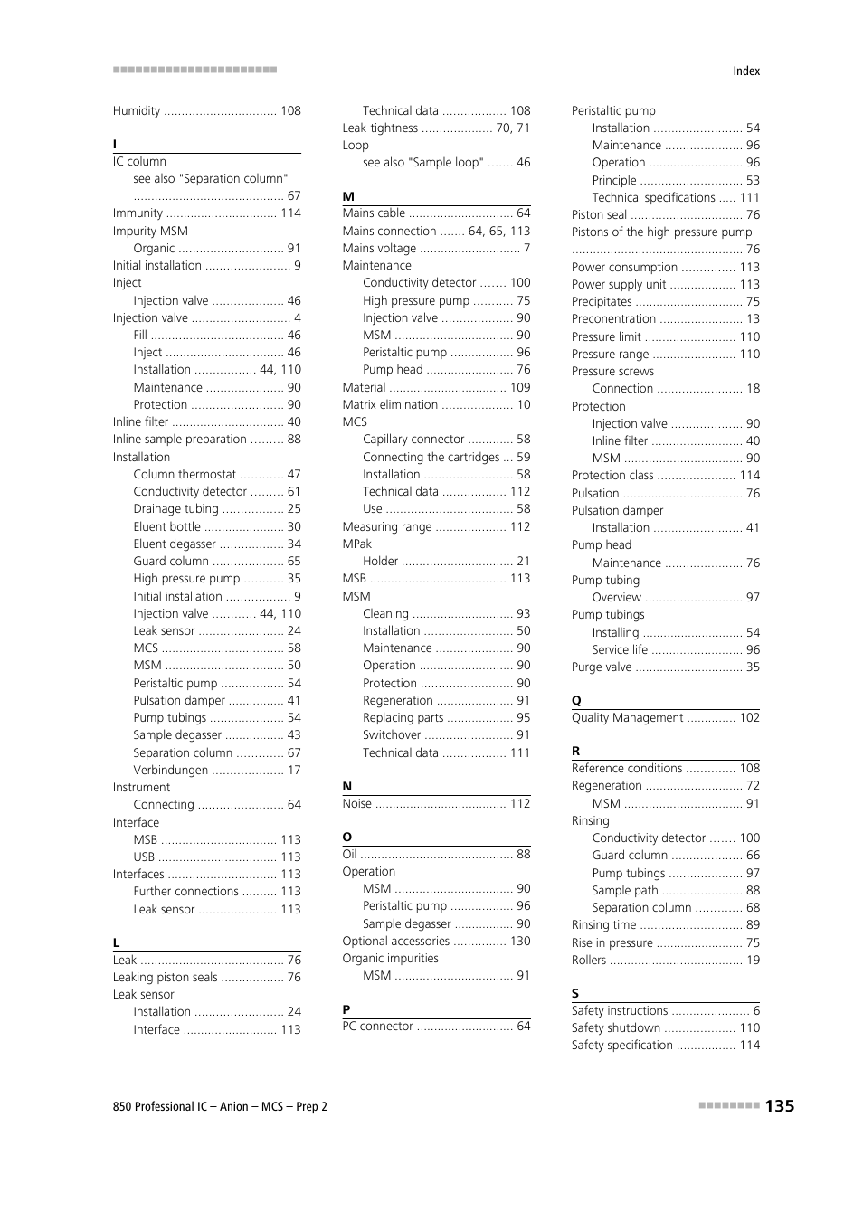 Metrohm 850 Professional IC Anion MCS Prep 2 User Manual | Page 145 / 146