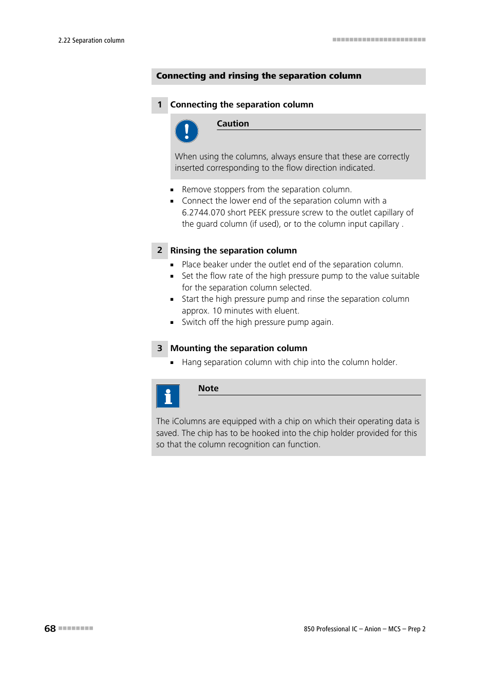 Metrohm 850 Professional IC Anion MCS Prep 2 User Manual | Page 78 / 146