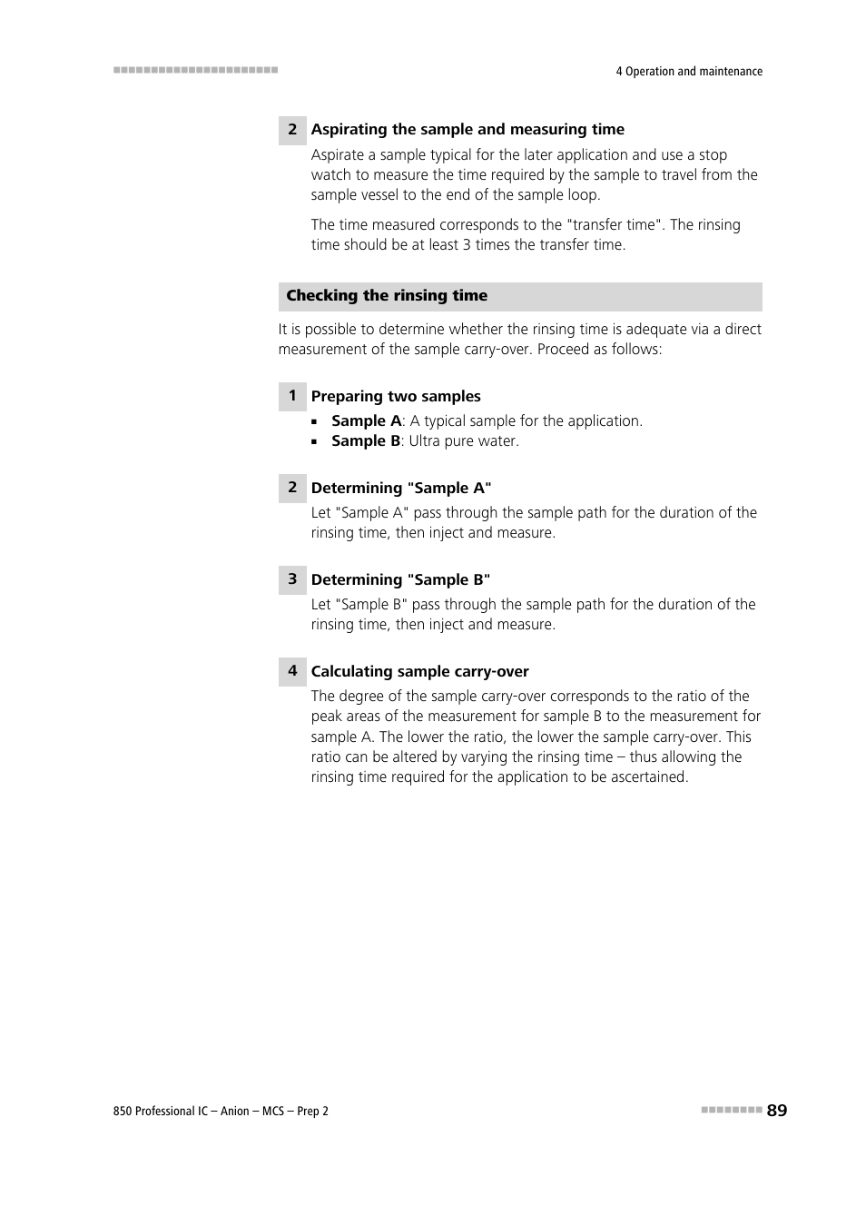 Metrohm 850 Professional IC Anion MCS Prep 2 User Manual | Page 99 / 146