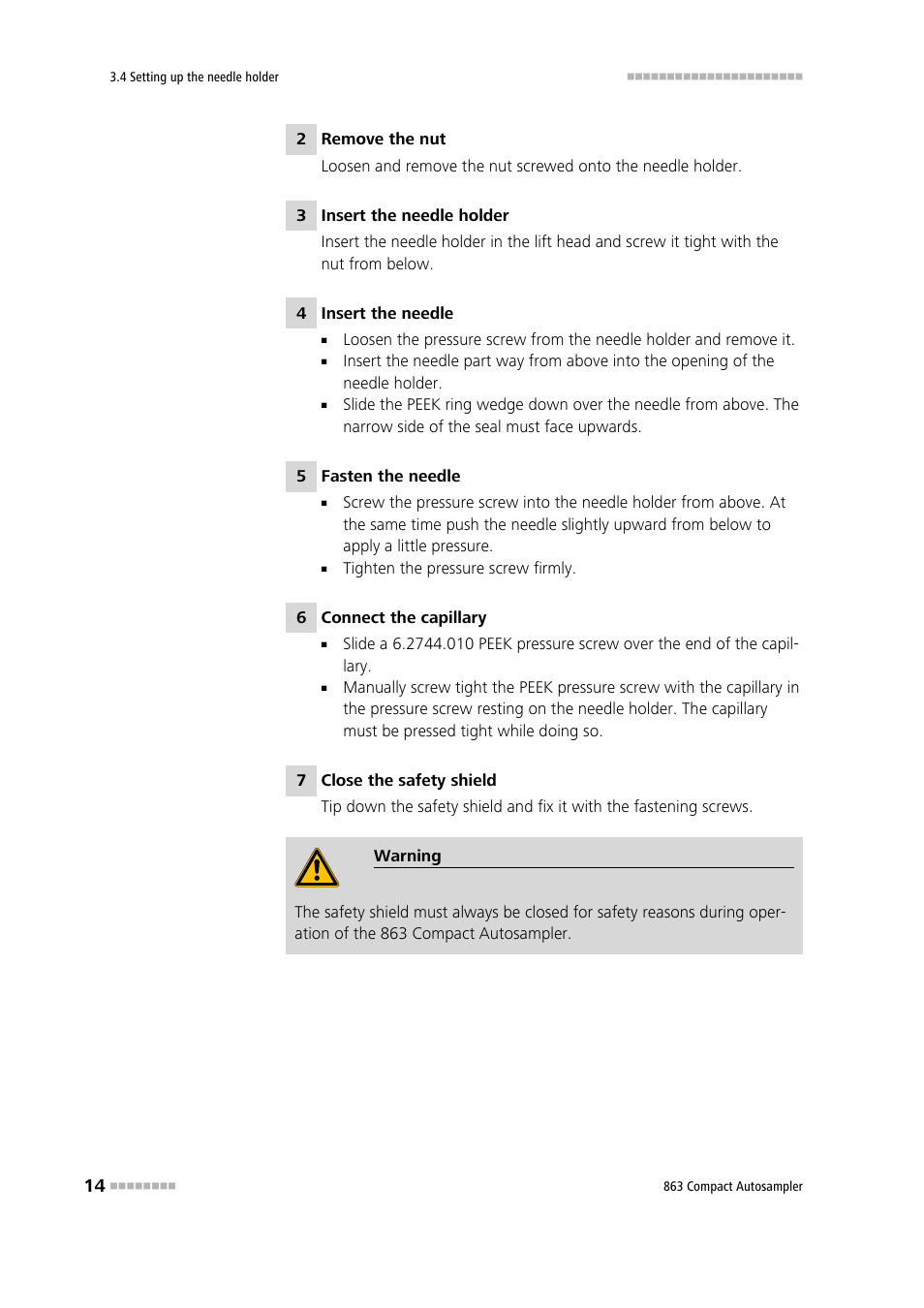 Metrohm 863 Compact Autosampler User Manual | Page 24 / 99
