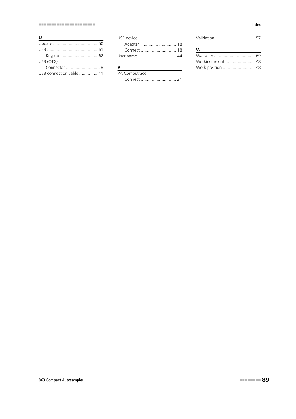 Metrohm 863 Compact Autosampler User Manual | Page 99 / 99