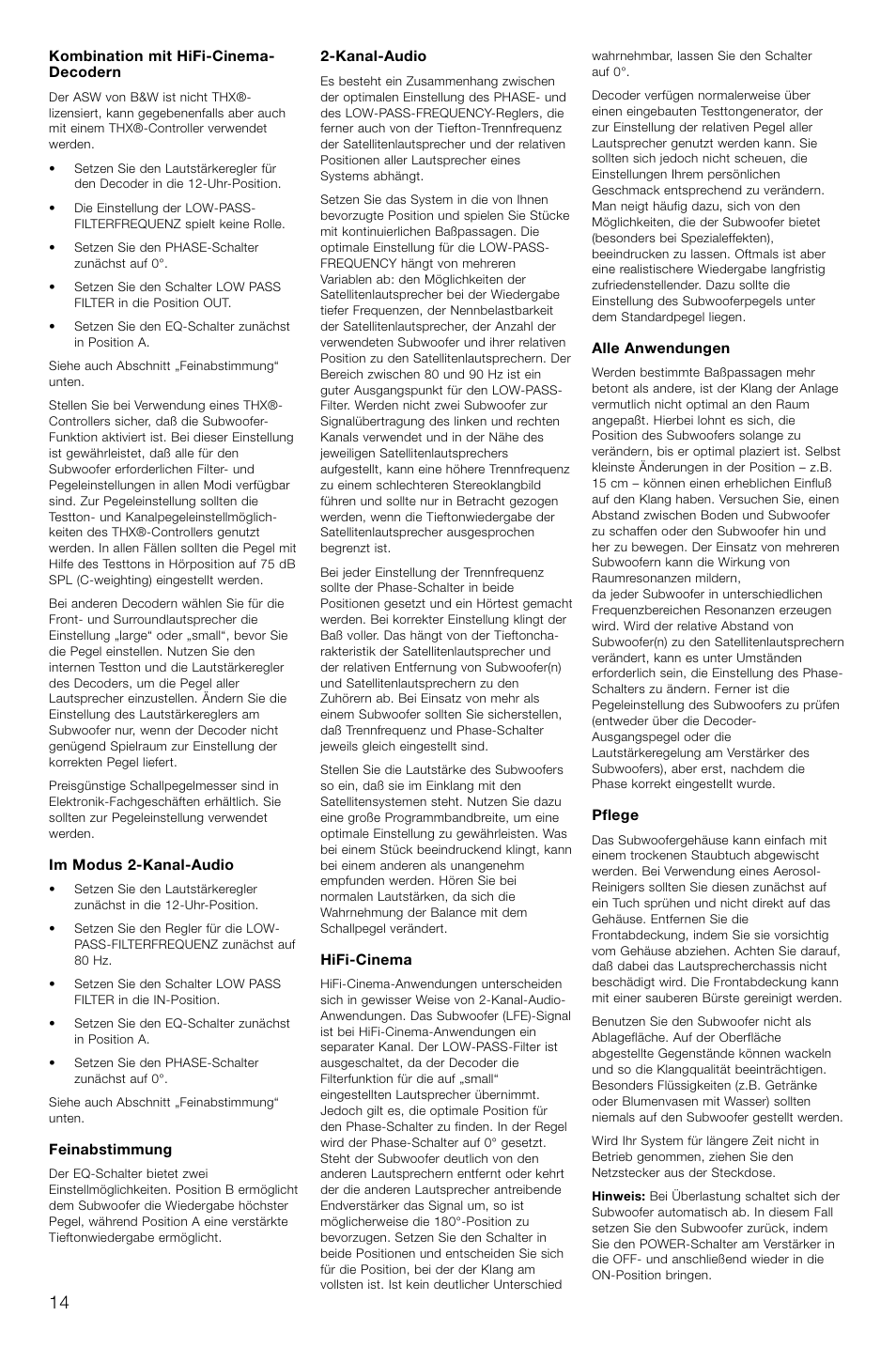 Bowers & Wilkins ASW CDM User Manual | Page 17 / 60