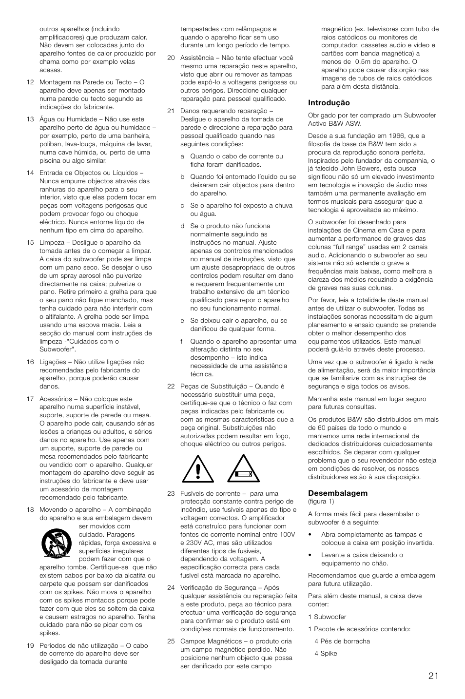 Bowers & Wilkins ASW CDM User Manual | Page 24 / 60