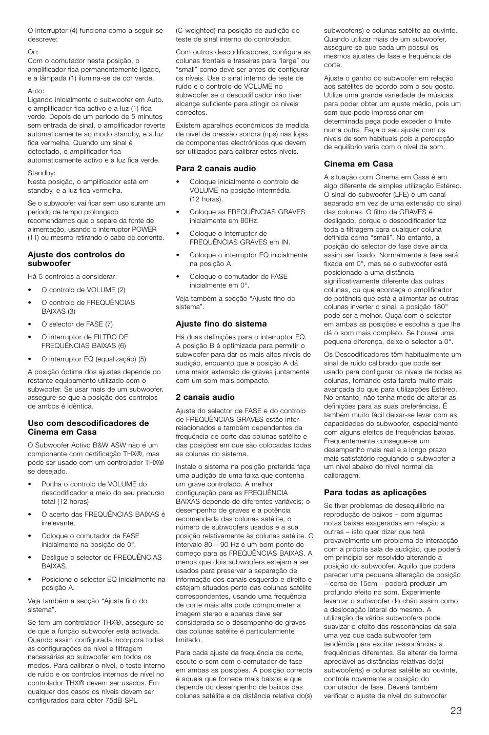 Bowers & Wilkins ASW CDM User Manual | Page 26 / 60