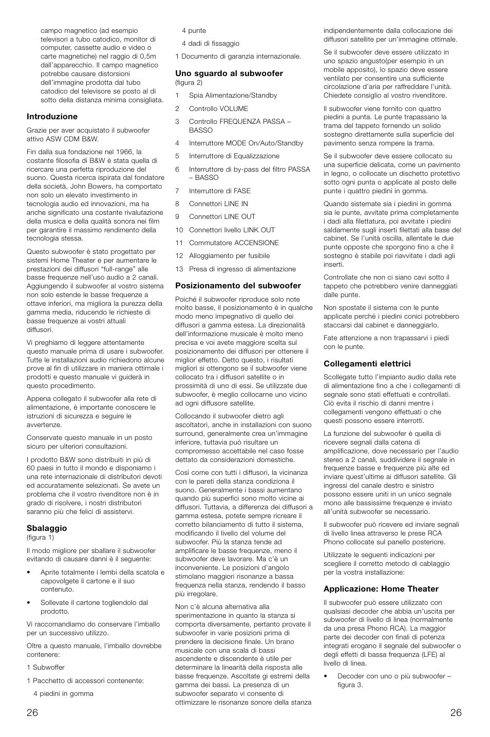 Bowers & Wilkins ASW CDM User Manual | Page 29 / 60