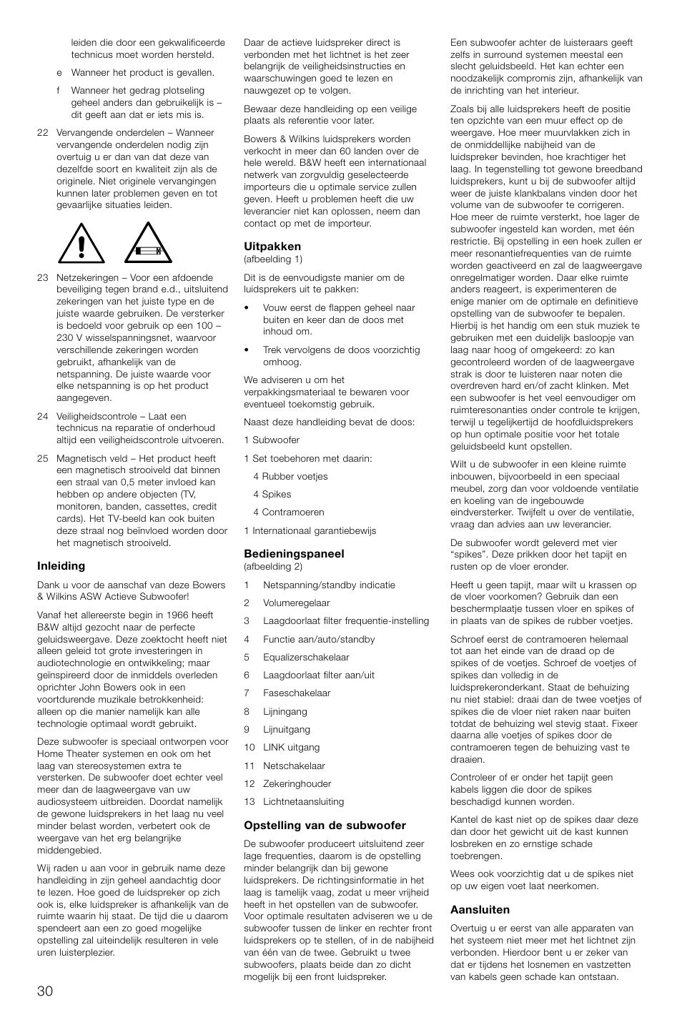 Bowers & Wilkins ASW CDM User Manual | Page 33 / 60