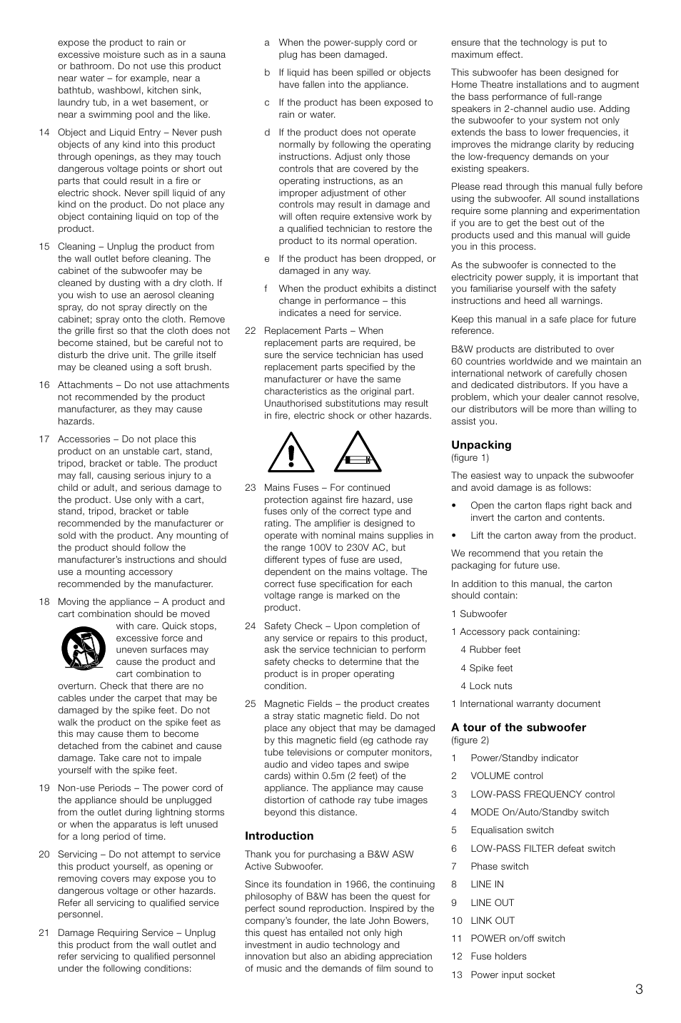 Bowers & Wilkins ASW CDM User Manual | Page 6 / 60