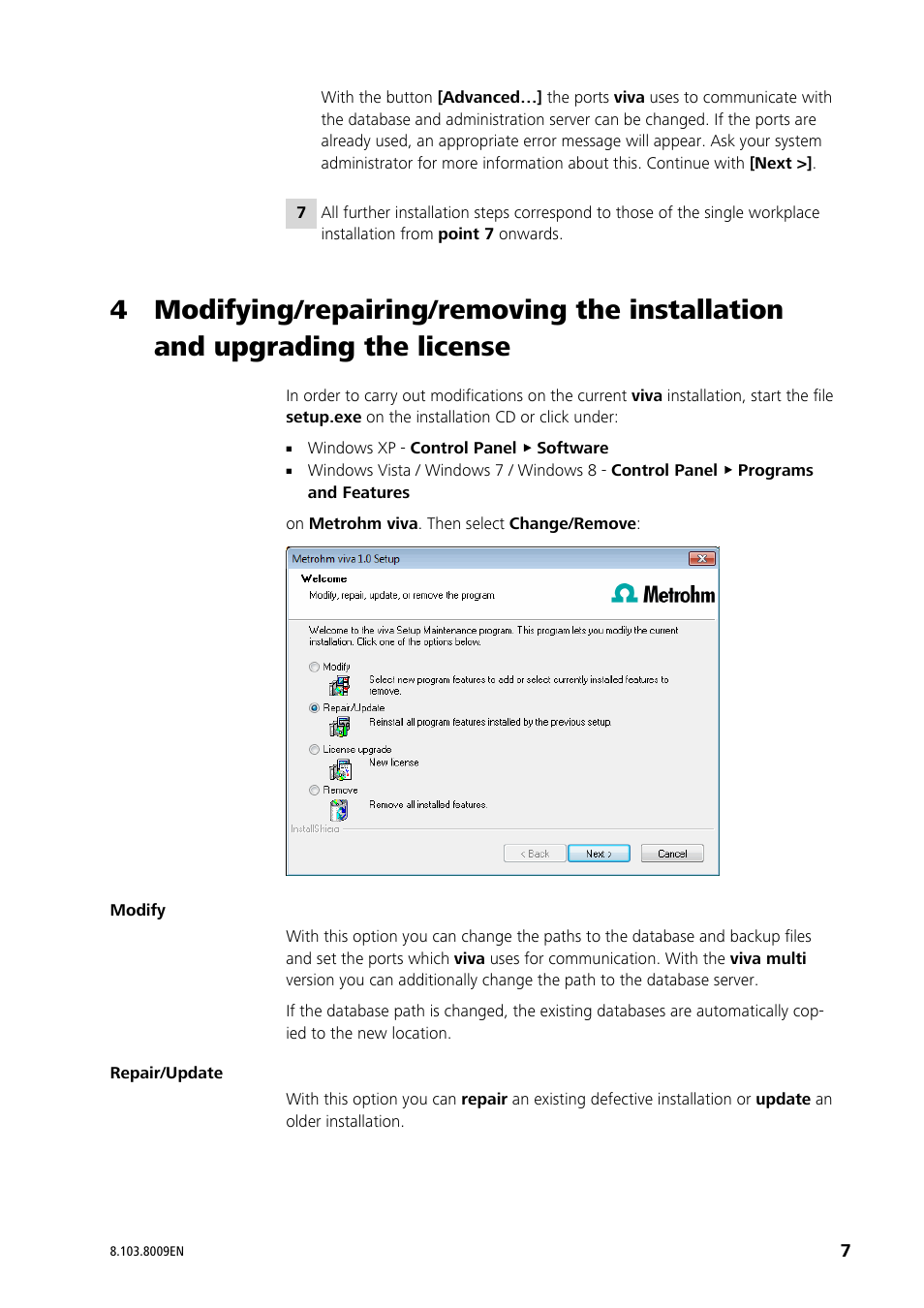Metrohm viva 1.0 Installation User Manual | Page 7 / 15