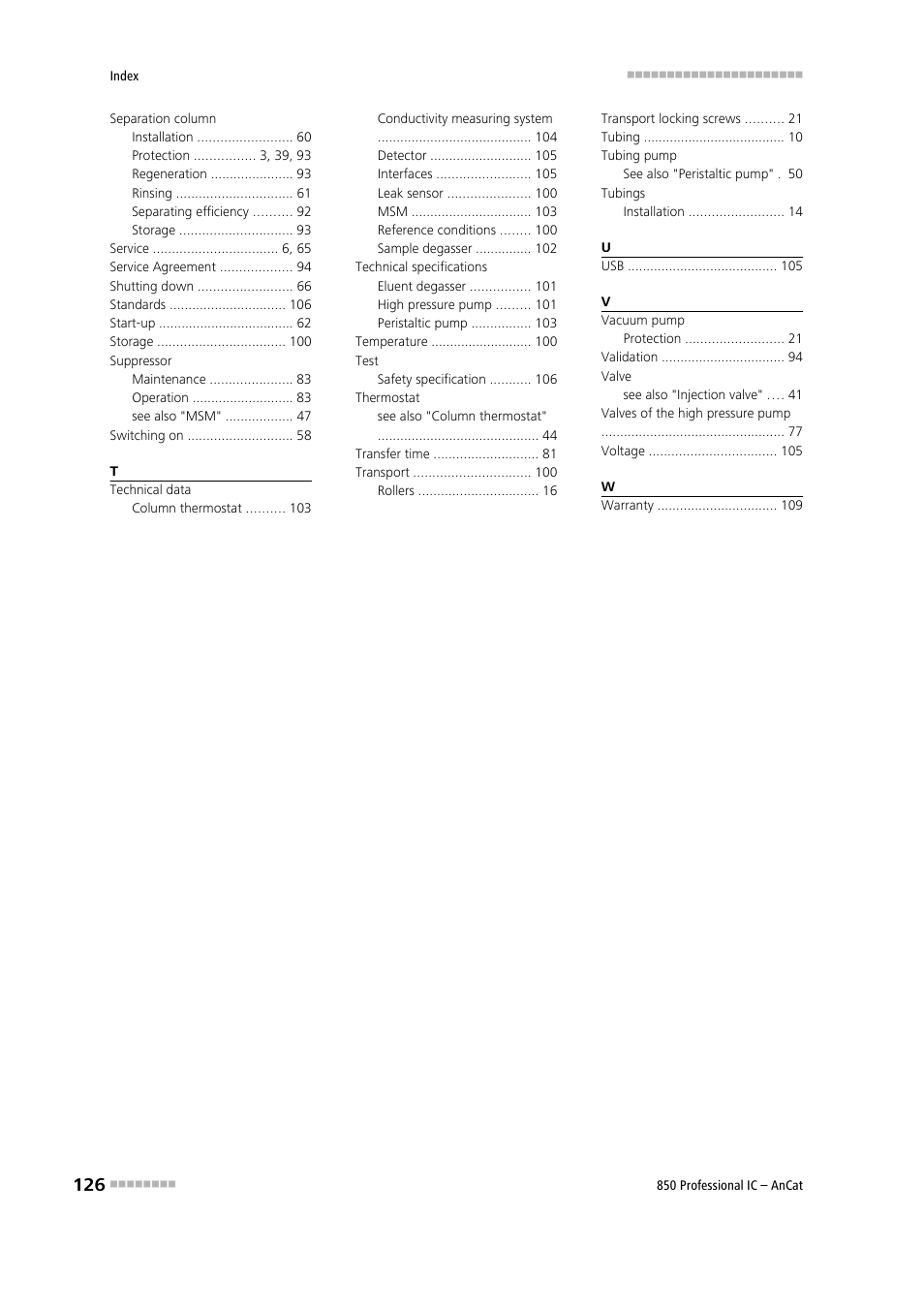 Metrohm 850 Professional IC AnCat User Manual | Page 136 / 136