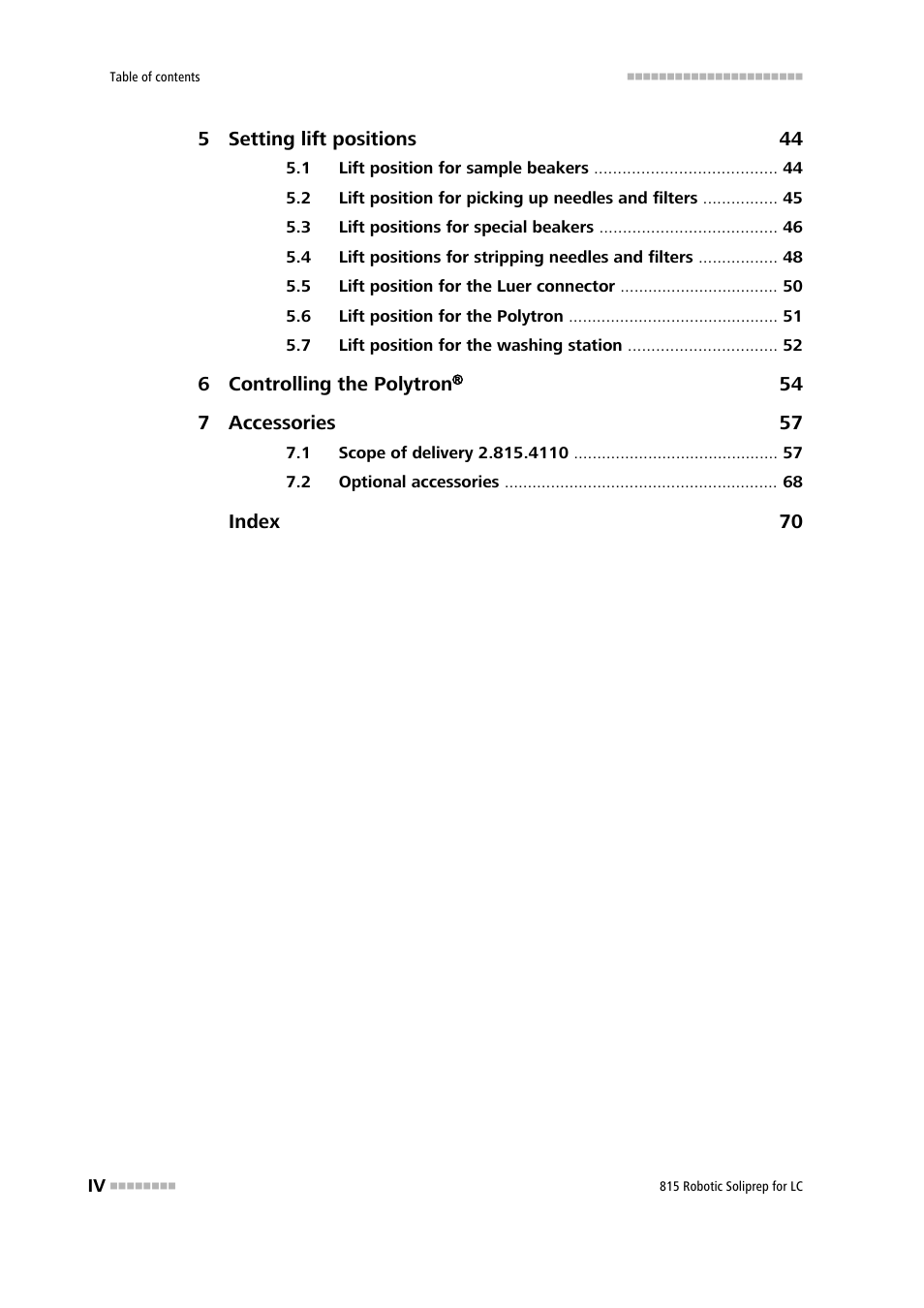 Metrohm 815 Robotic Soliprep for LC User Manual | Page 6 / 76