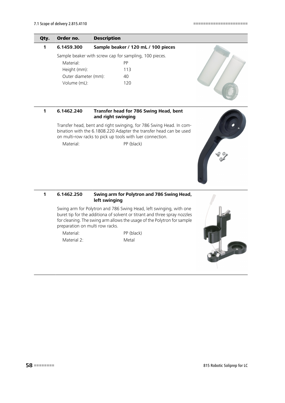 Metrohm 815 Robotic Soliprep for LC User Manual | Page 64 / 76