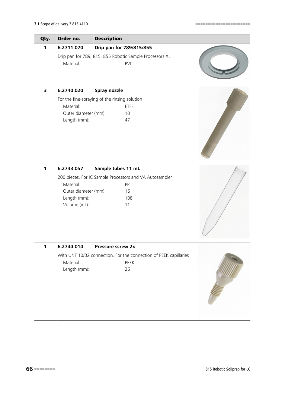 Metrohm 815 Robotic Soliprep for LC User Manual | Page 72 / 76