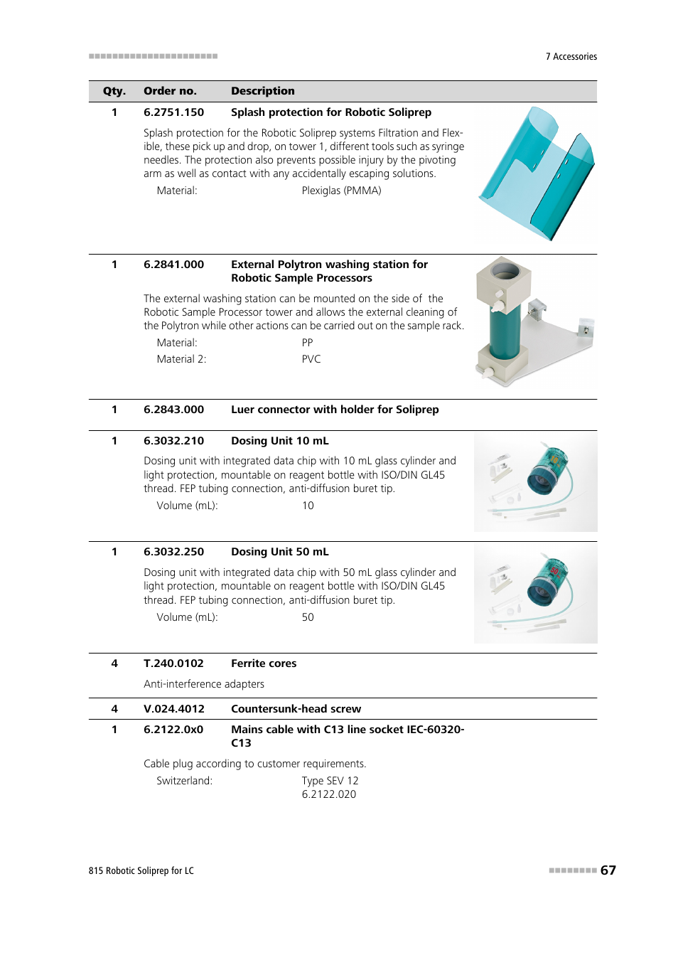 Metrohm 815 Robotic Soliprep for LC User Manual | Page 73 / 76
