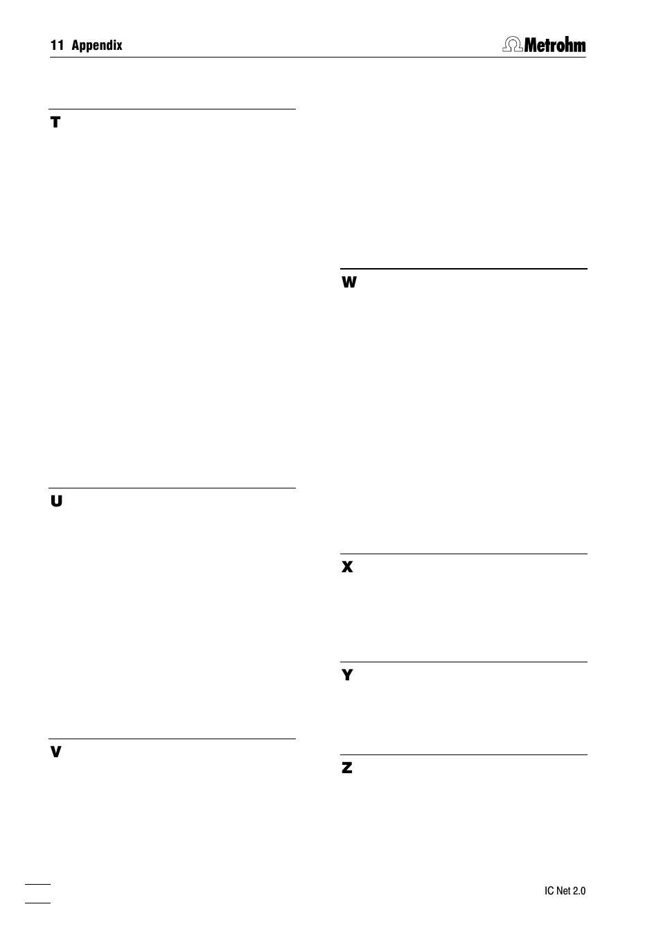 11 appendix | Metrohm IC Net 2.0 User Manual | Page 196 / 196