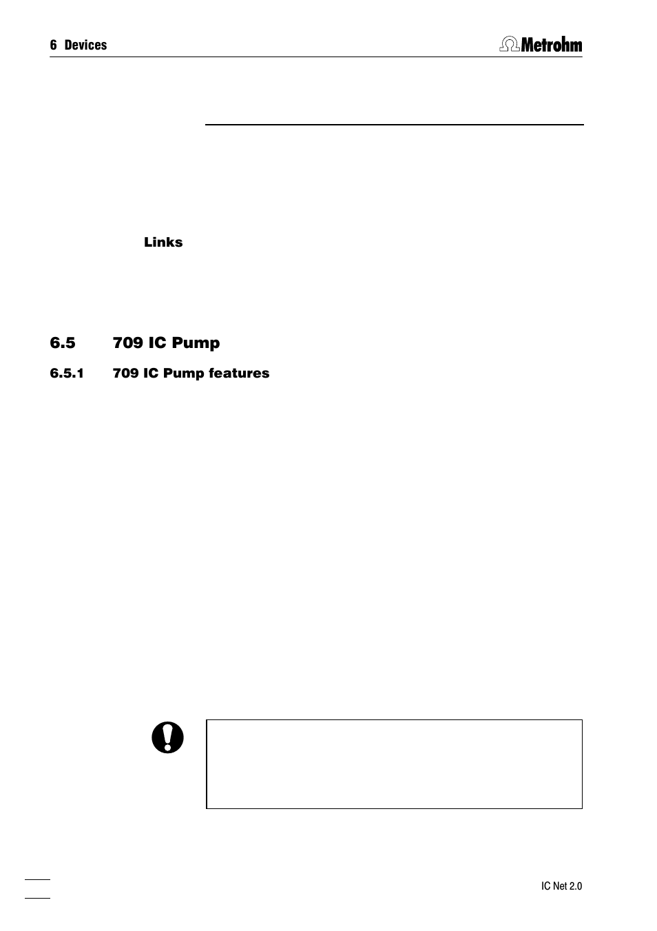 709 ic pump, 709 ic pump features, 709 ic pump icon | 709 ic pump window, 5 709 ic pump | Metrohm IC Net 2.0 User Manual | Page 74 / 196