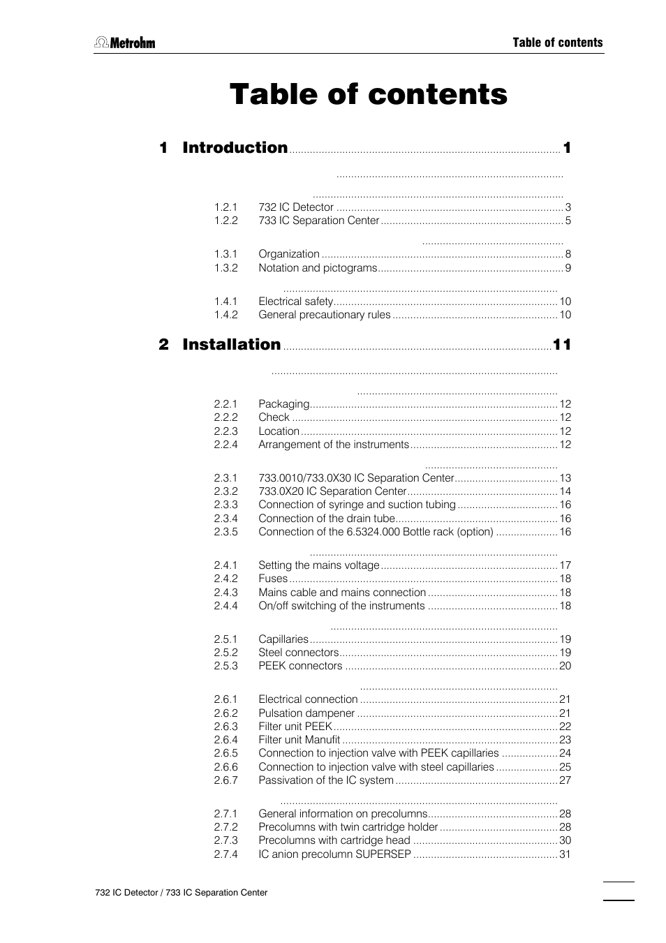 Metrohm 732 IC Detector User Manual | Page 2 / 223