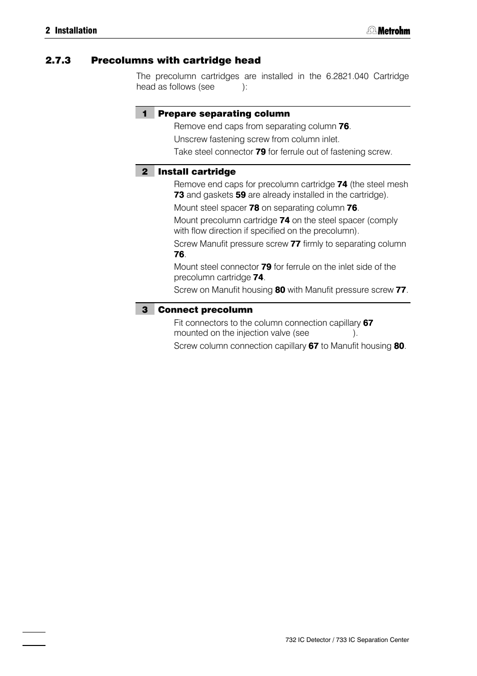 Metrohm 732 IC Detector User Manual | Page 37 / 223
