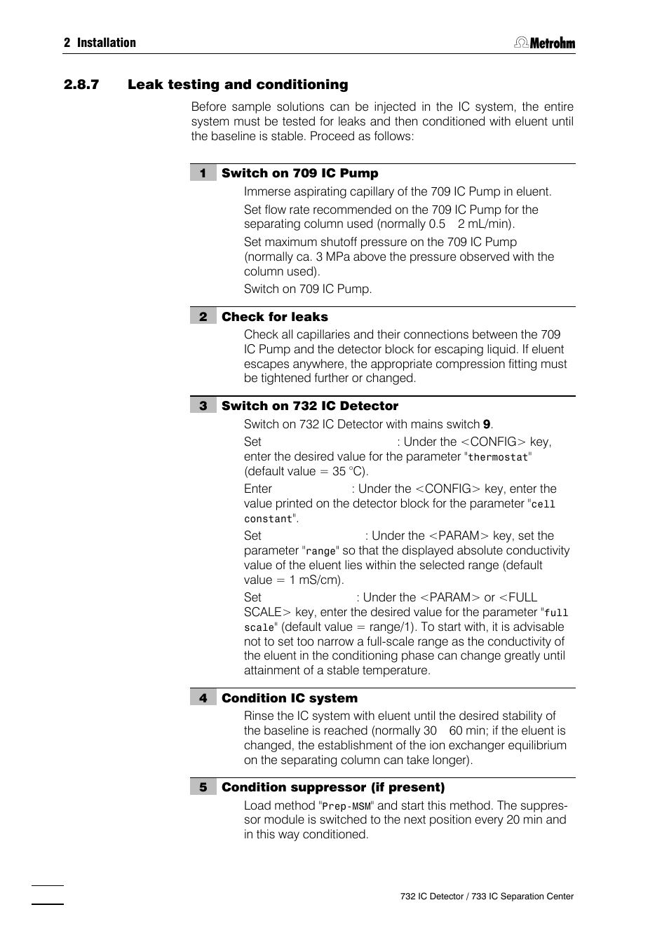 Metrohm 732 IC Detector User Manual | Page 47 / 223