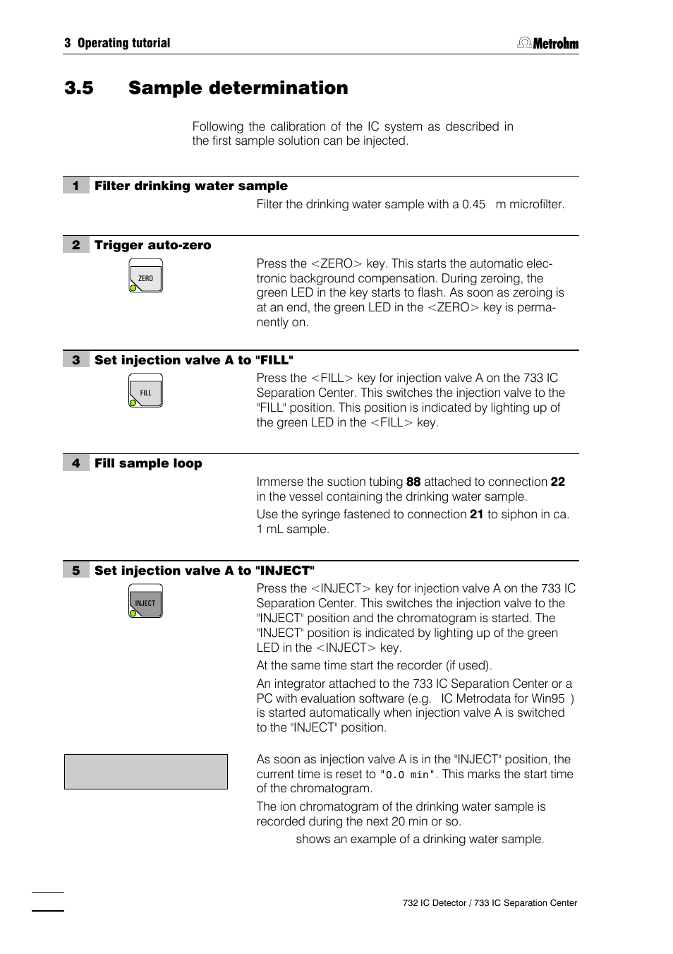 5 sample determination | Metrohm 732 IC Detector User Manual | Page 69 / 223