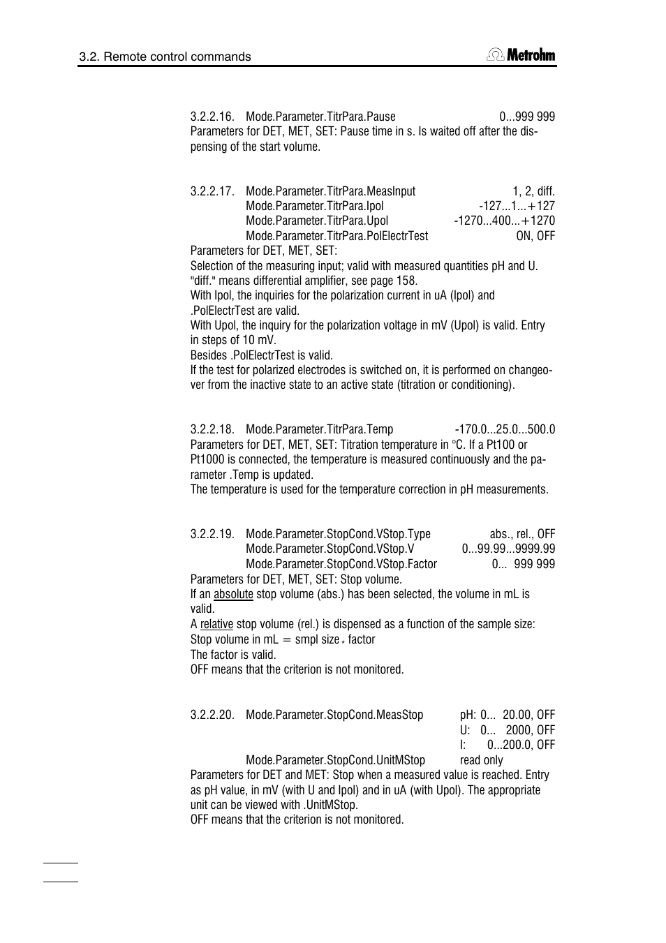 Metrohm 785 DMP Titrino User Manual | Page 103 / 182