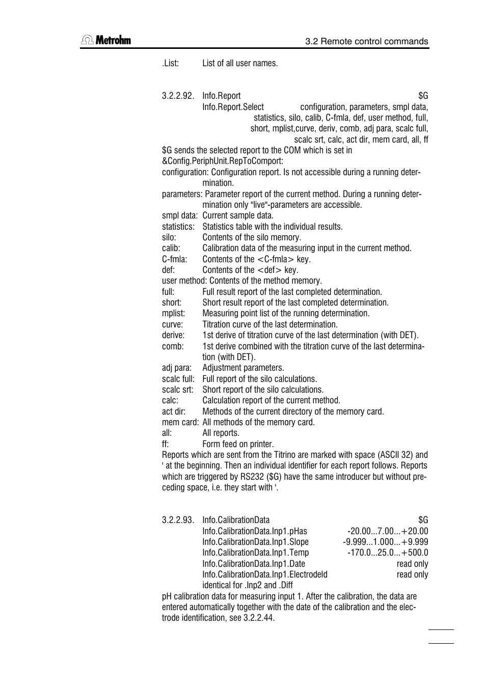 Metrohm 785 DMP Titrino User Manual | Page 116 / 182