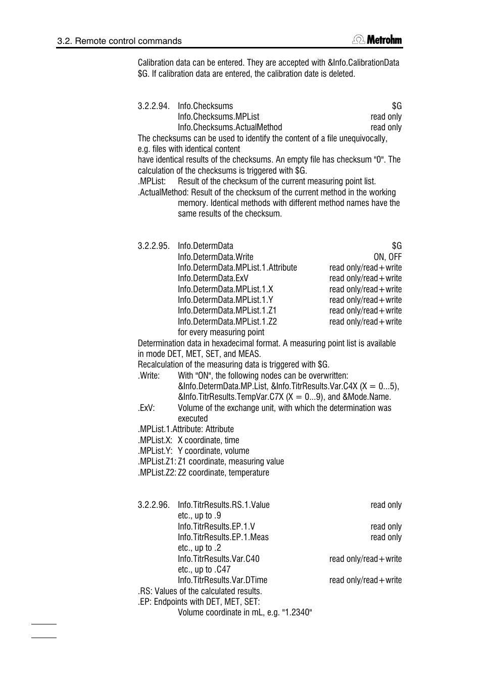 Metrohm 785 DMP Titrino User Manual | Page 117 / 182