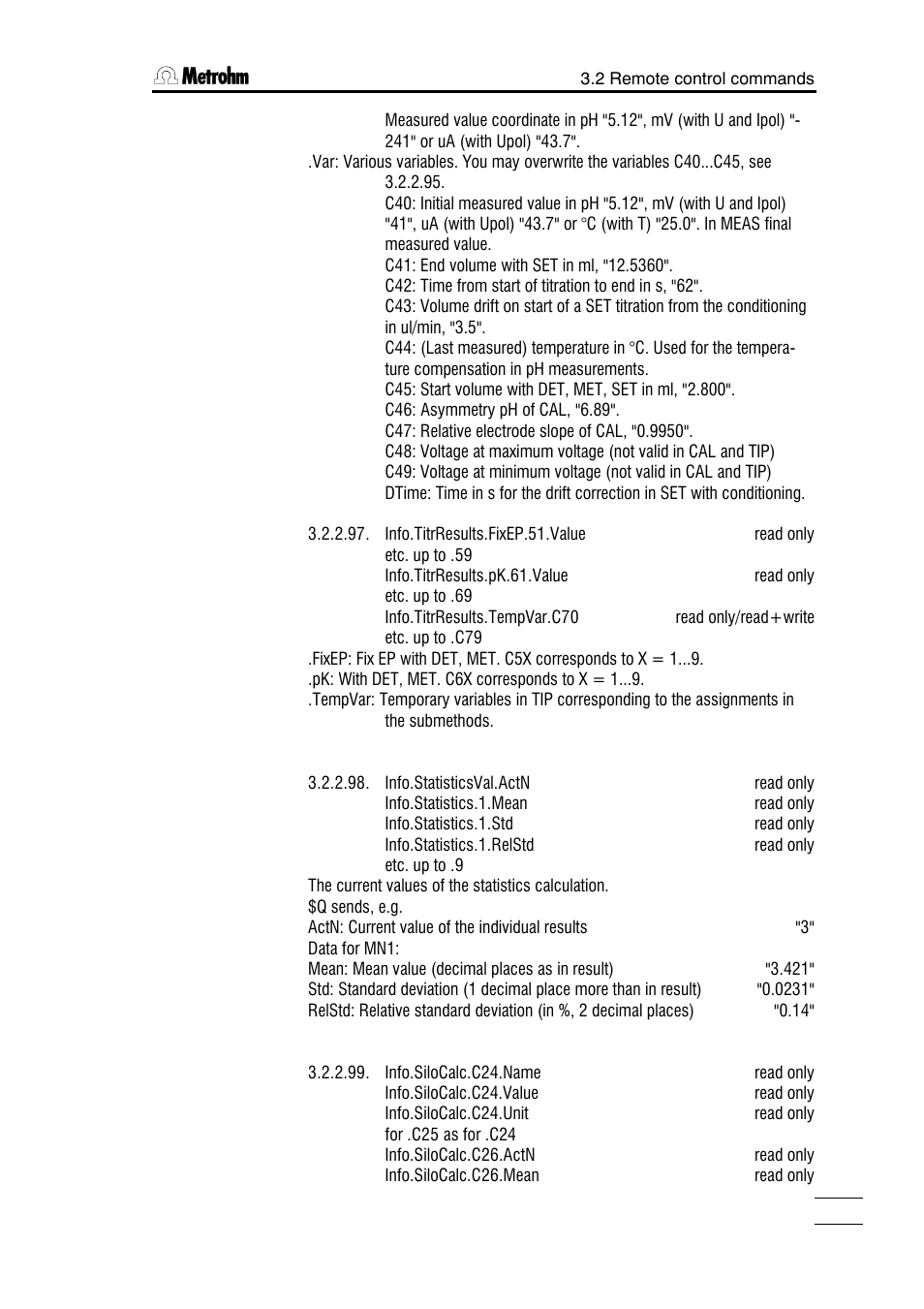 Metrohm 785 DMP Titrino User Manual | Page 118 / 182
