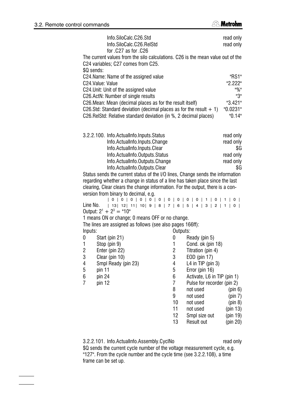 Metrohm 785 DMP Titrino User Manual | Page 119 / 182