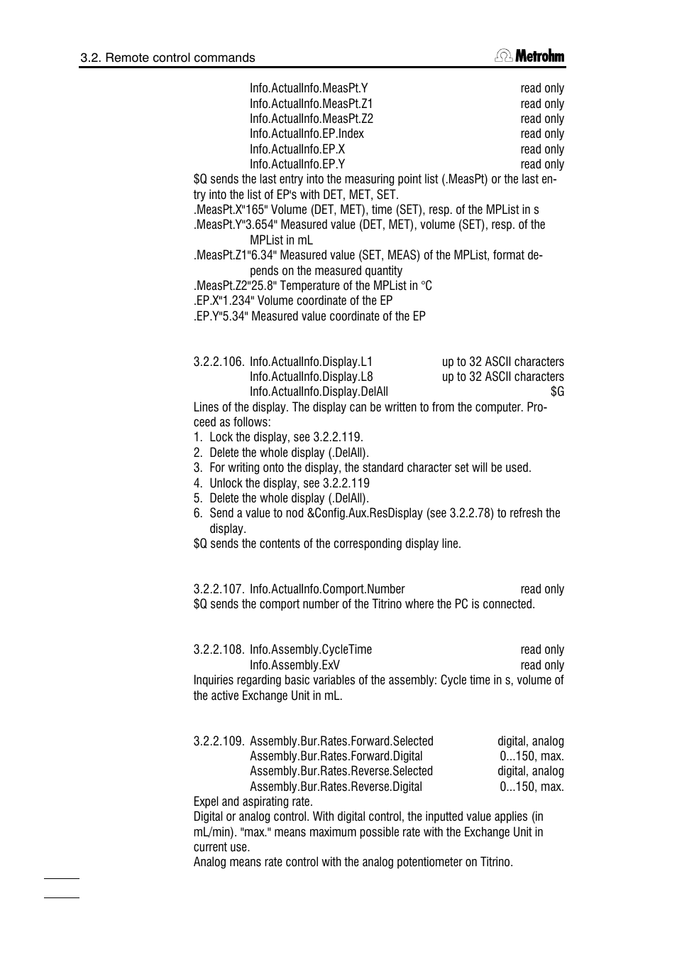 Metrohm 785 DMP Titrino User Manual | Page 121 / 182