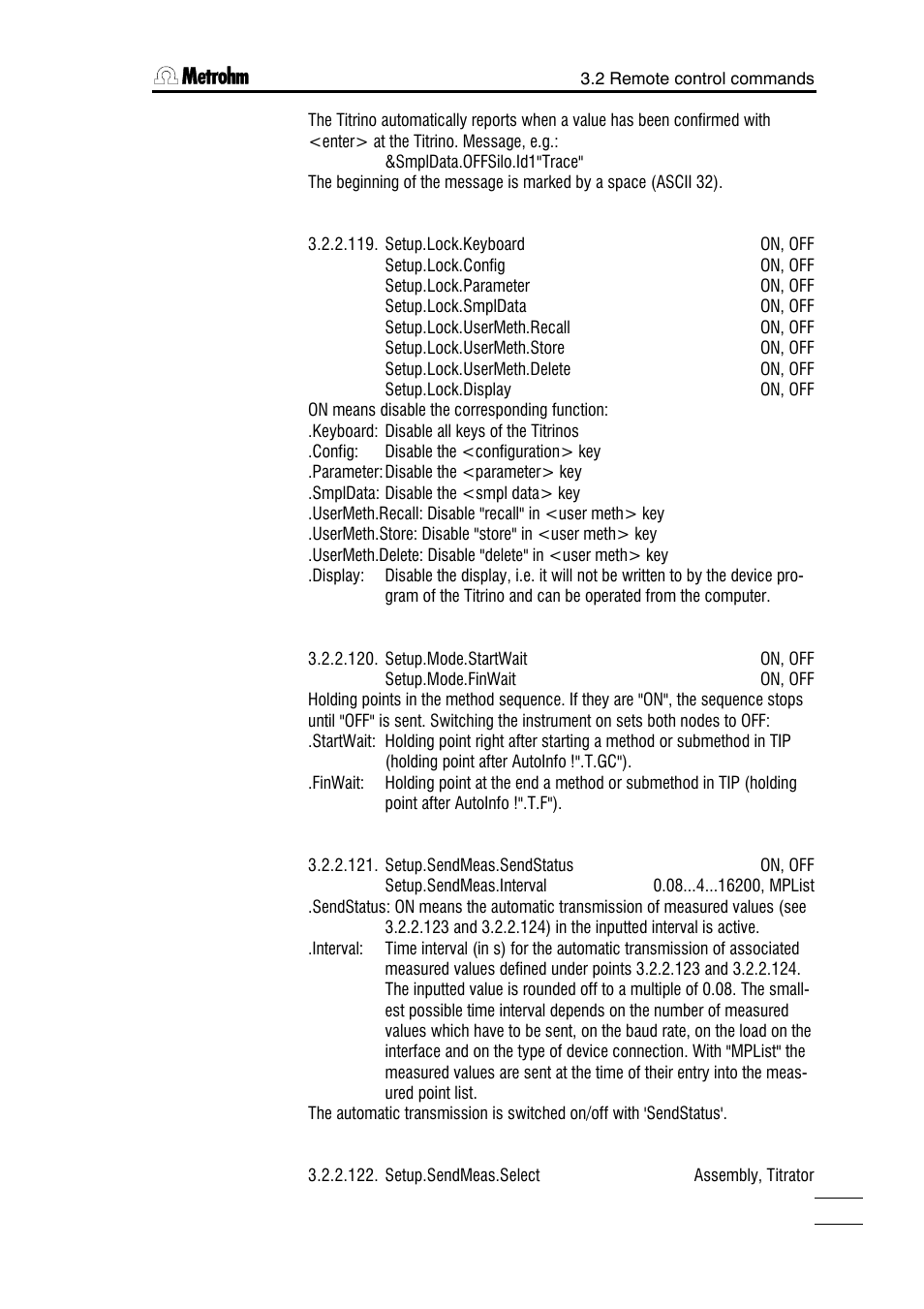 Metrohm 785 DMP Titrino User Manual | Page 124 / 182