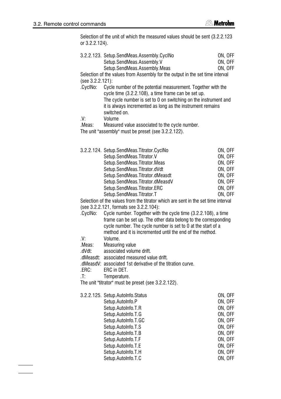 Metrohm 785 DMP Titrino User Manual | Page 125 / 182