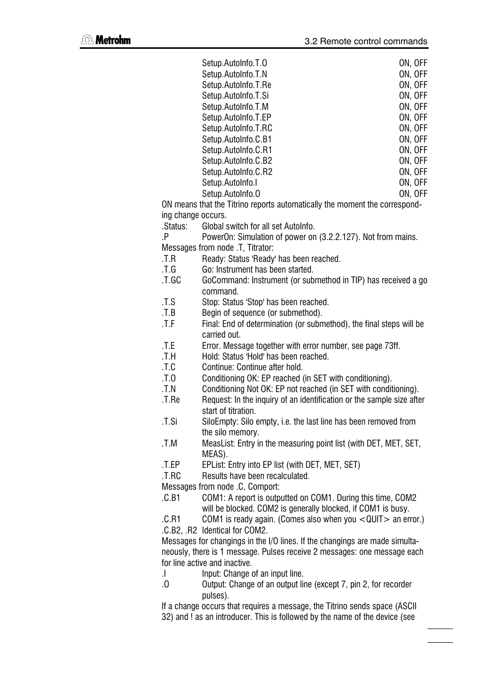 Metrohm 785 DMP Titrino User Manual | Page 126 / 182