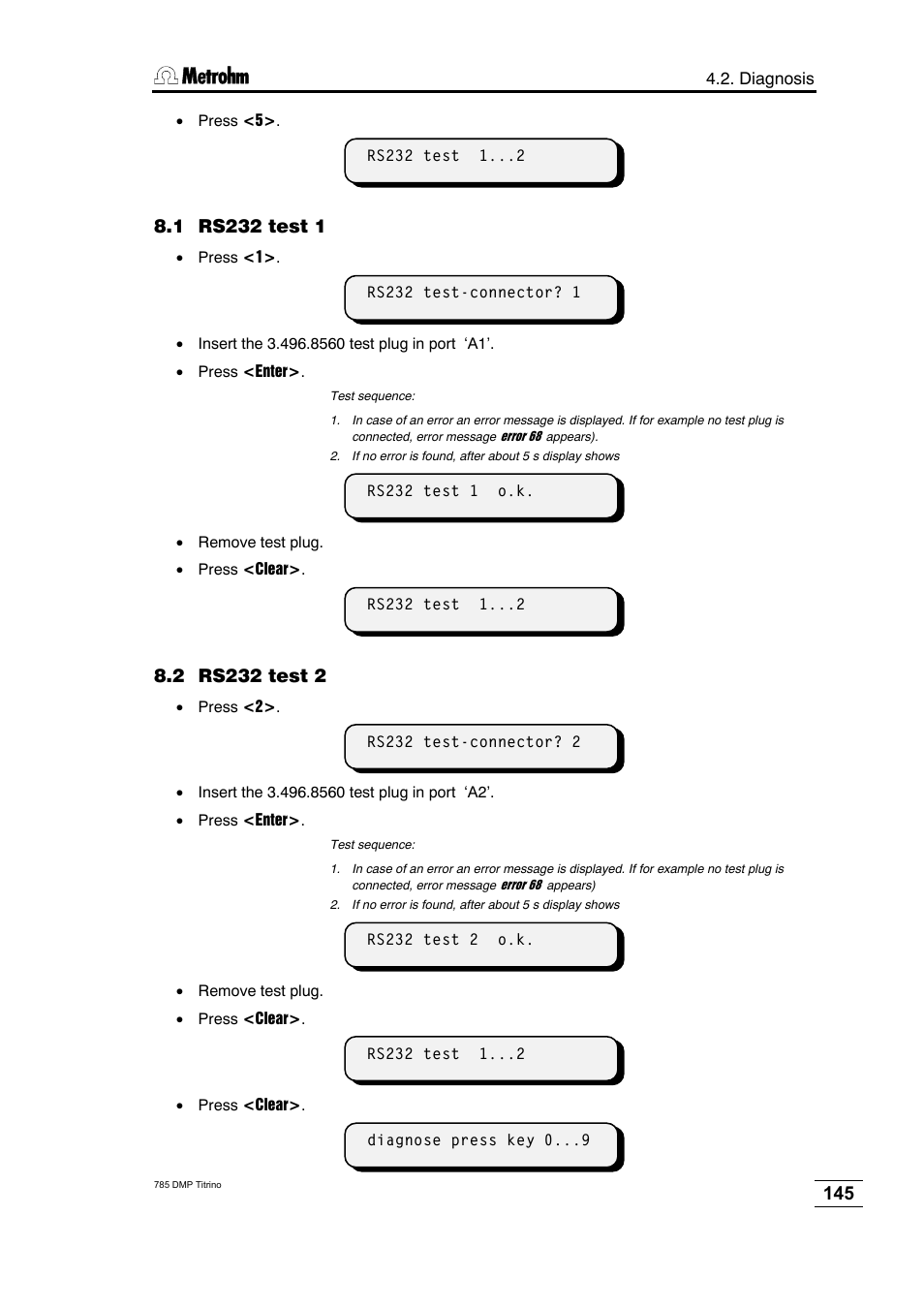 Metrohm 785 DMP Titrino User Manual | Page 148 / 182