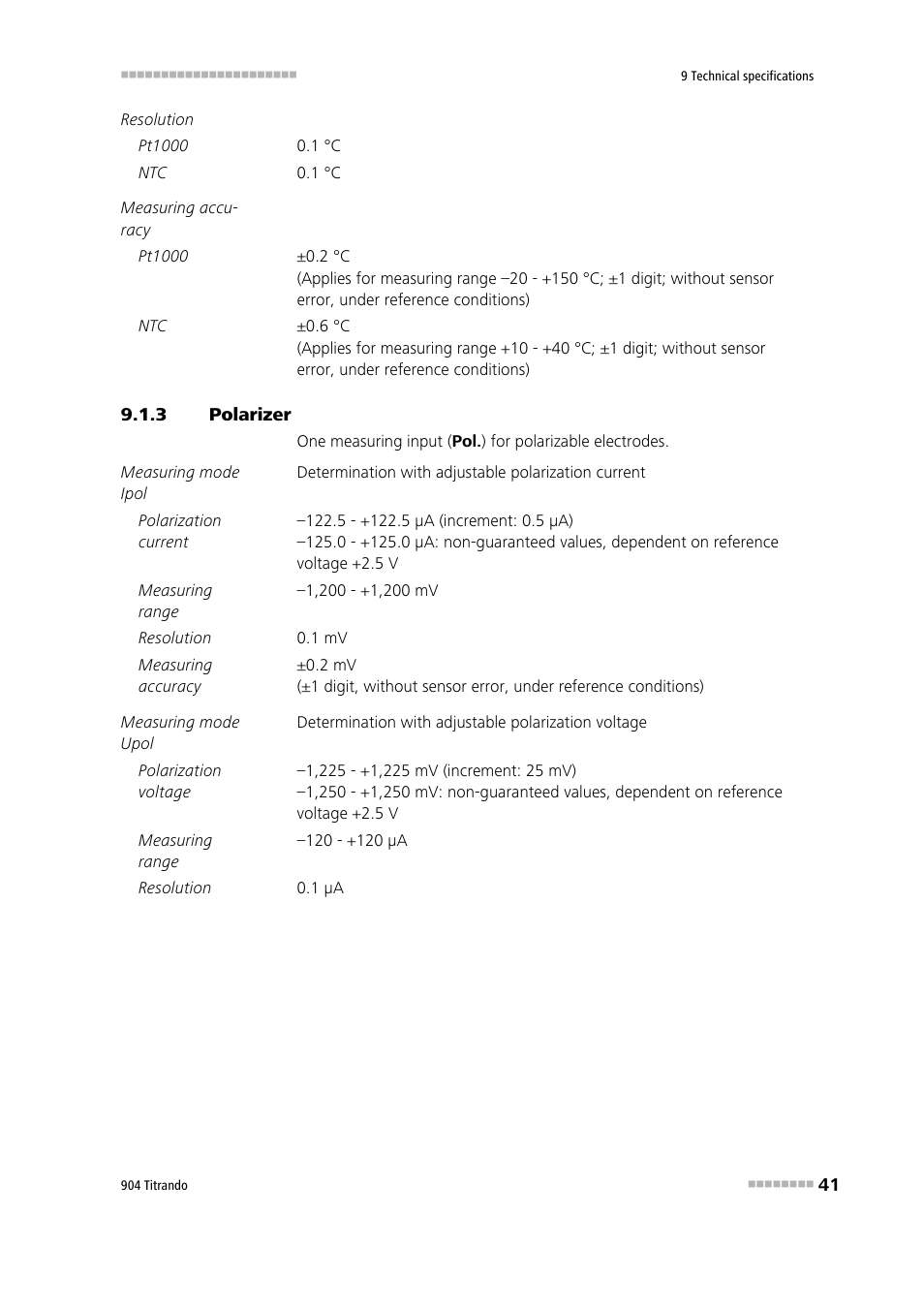 3 polarizer, Polarizer | Metrohm 904 Titrando User Manual | Page 49 / 58