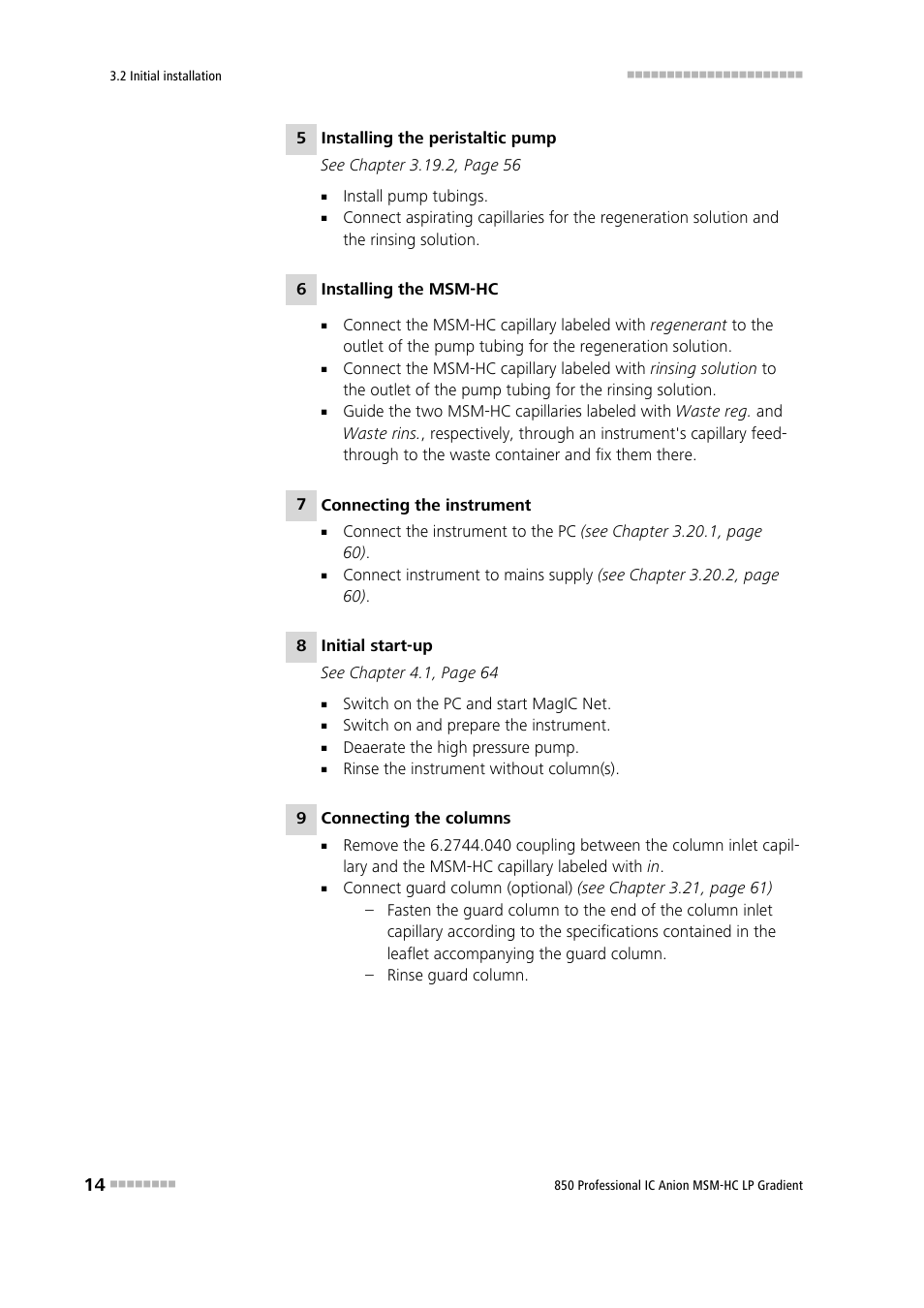 Metrohm 850 Professional IC Anion MSM-HC - LP-Gradient User Manual | Page 24 / 140