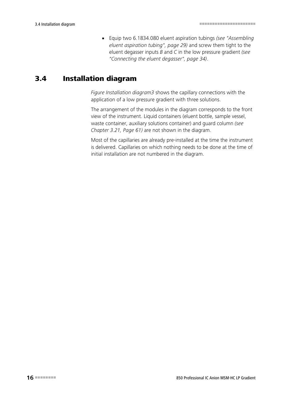 4 installation diagram, Installation diagram | Metrohm 850 Professional IC Anion MSM-HC - LP-Gradient User Manual | Page 26 / 140