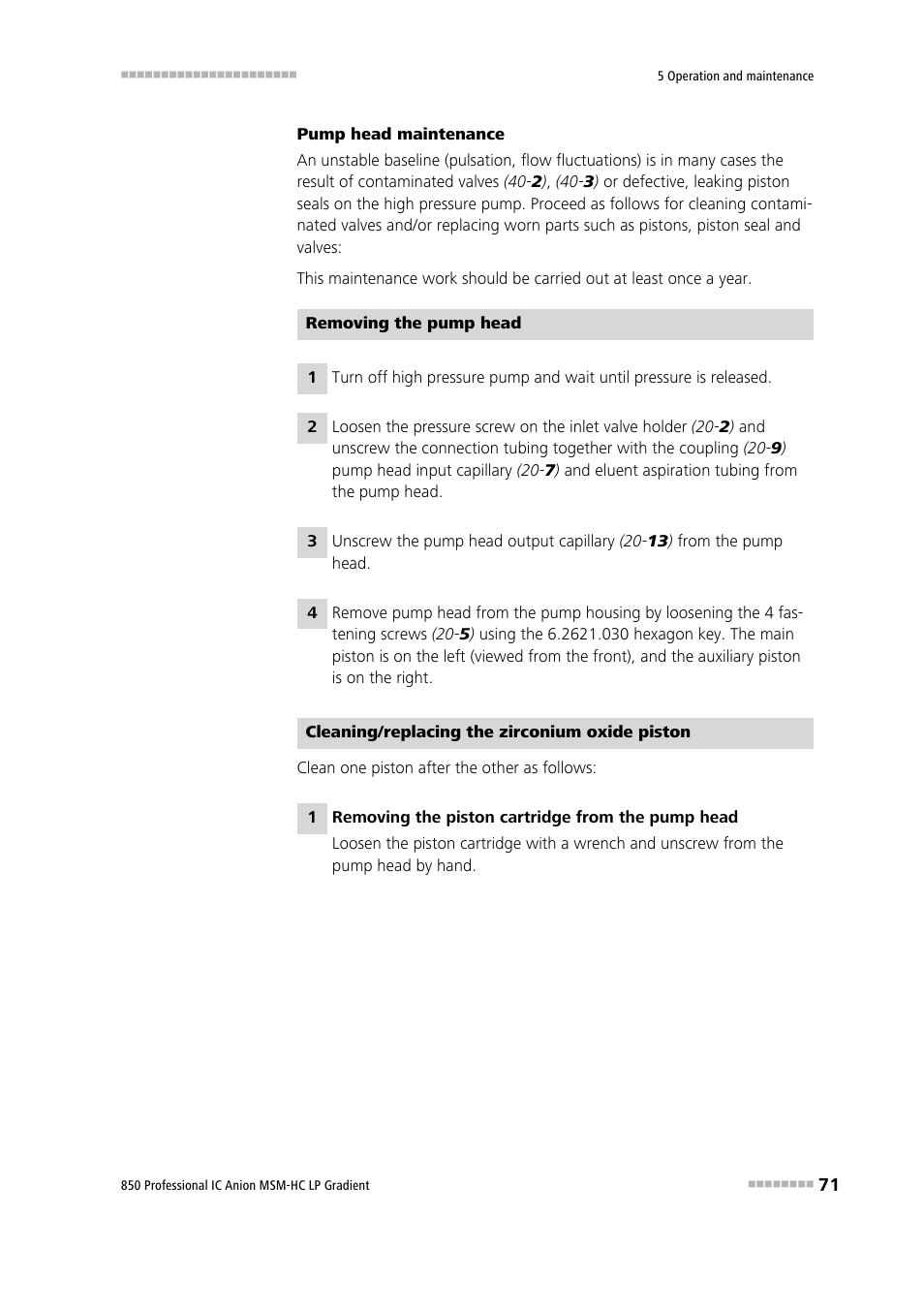 Metrohm 850 Professional IC Anion MSM-HC - LP-Gradient User Manual | Page 81 / 140