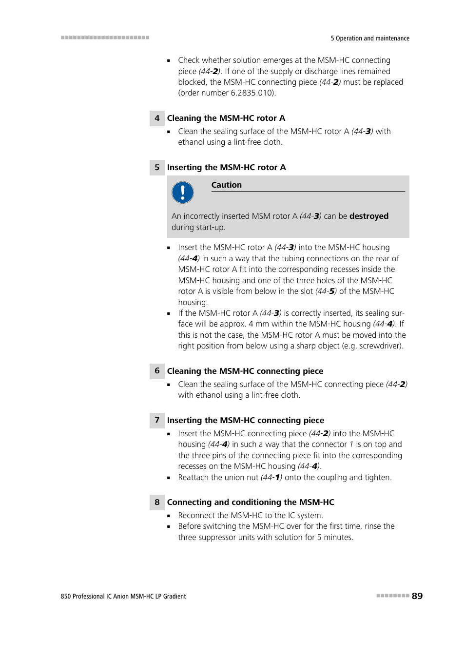 Metrohm 850 Professional IC Anion MSM-HC - LP-Gradient User Manual | Page 99 / 140