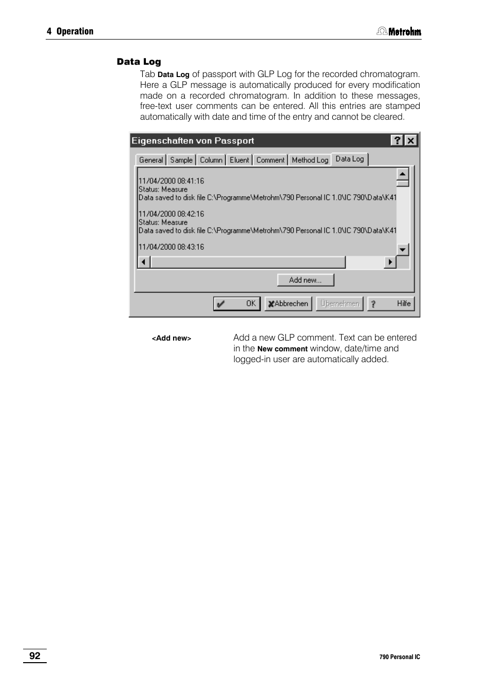 Metrohm 790 Personal IC User Manual | Page 101 / 207