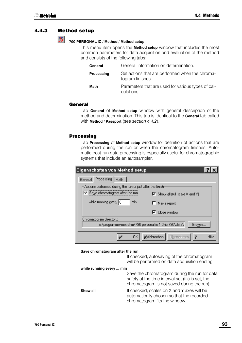 3 method setup | Metrohm 790 Personal IC User Manual | Page 102 / 207