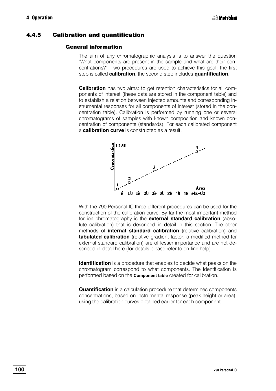 5 calibration and quantification | Metrohm 790 Personal IC User Manual | Page 109 / 207