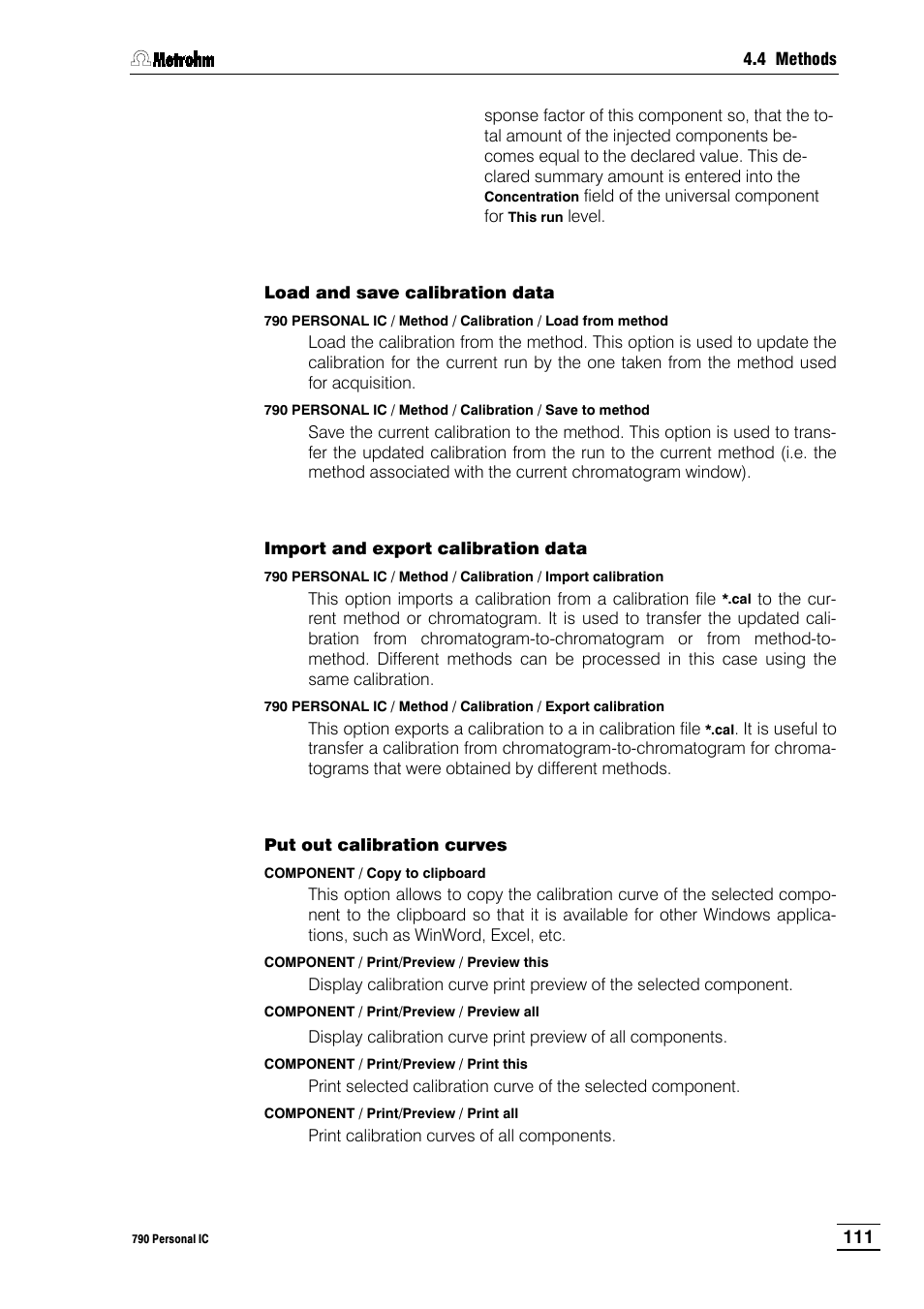 Metrohm 790 Personal IC User Manual | Page 120 / 207