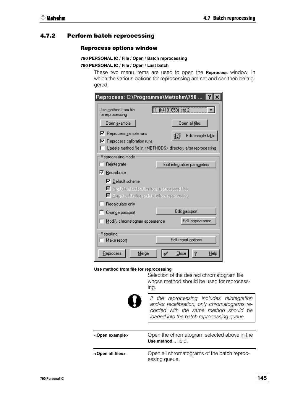 2 perform batch reprocessing | Metrohm 790 Personal IC User Manual | Page 154 / 207