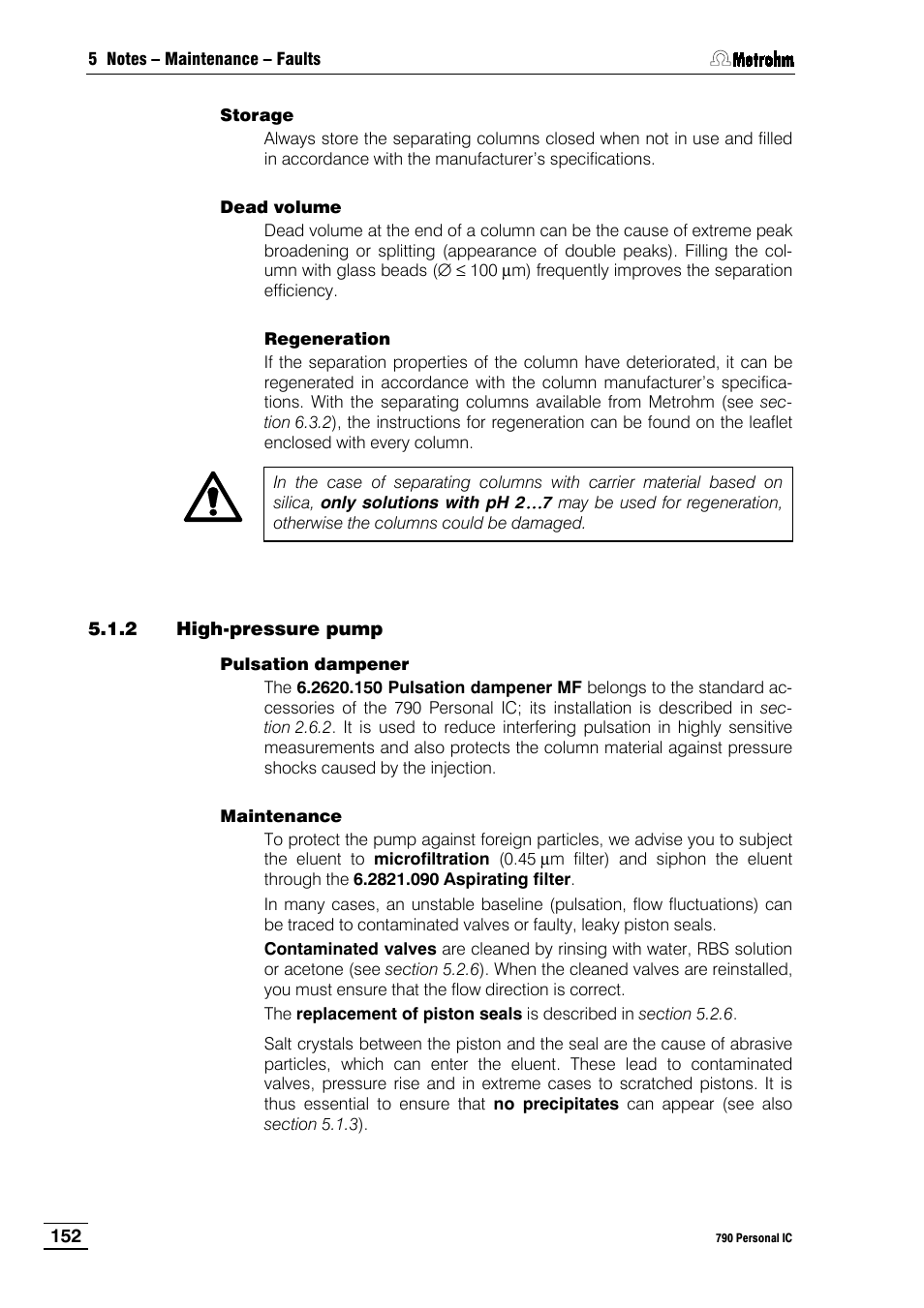 2 high-pressure pump | Metrohm 790 Personal IC User Manual | Page 161 / 207