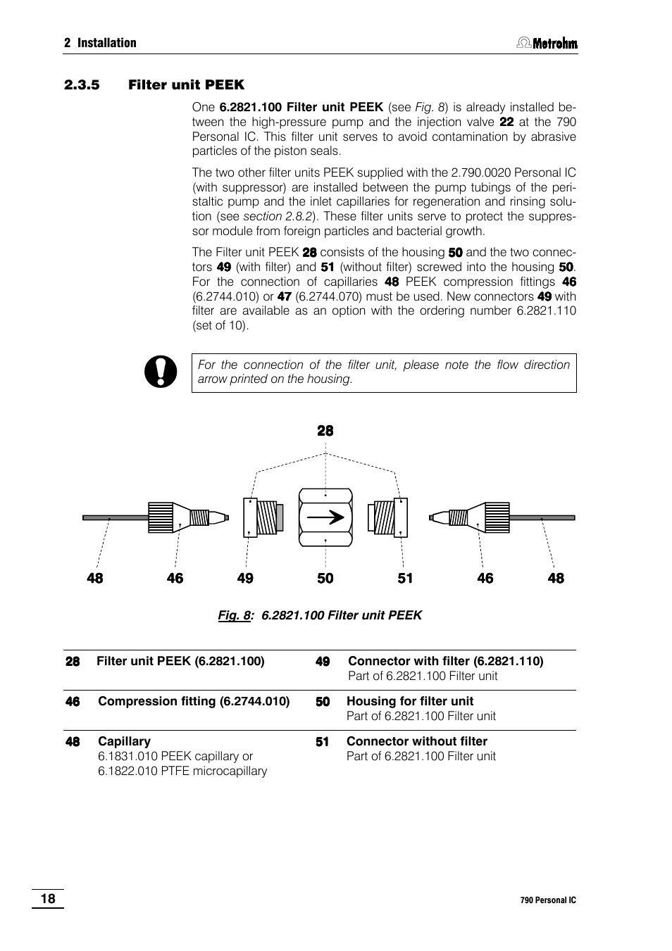 5 filter unit peek | Metrohm 790 Personal IC User Manual | Page 27 / 207