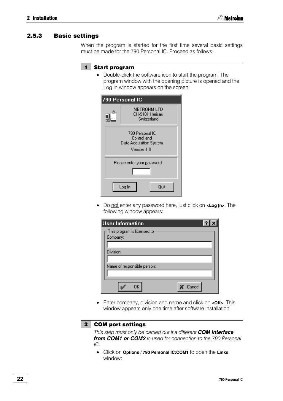 3 basic settings | Metrohm 790 Personal IC User Manual | Page 31 / 207