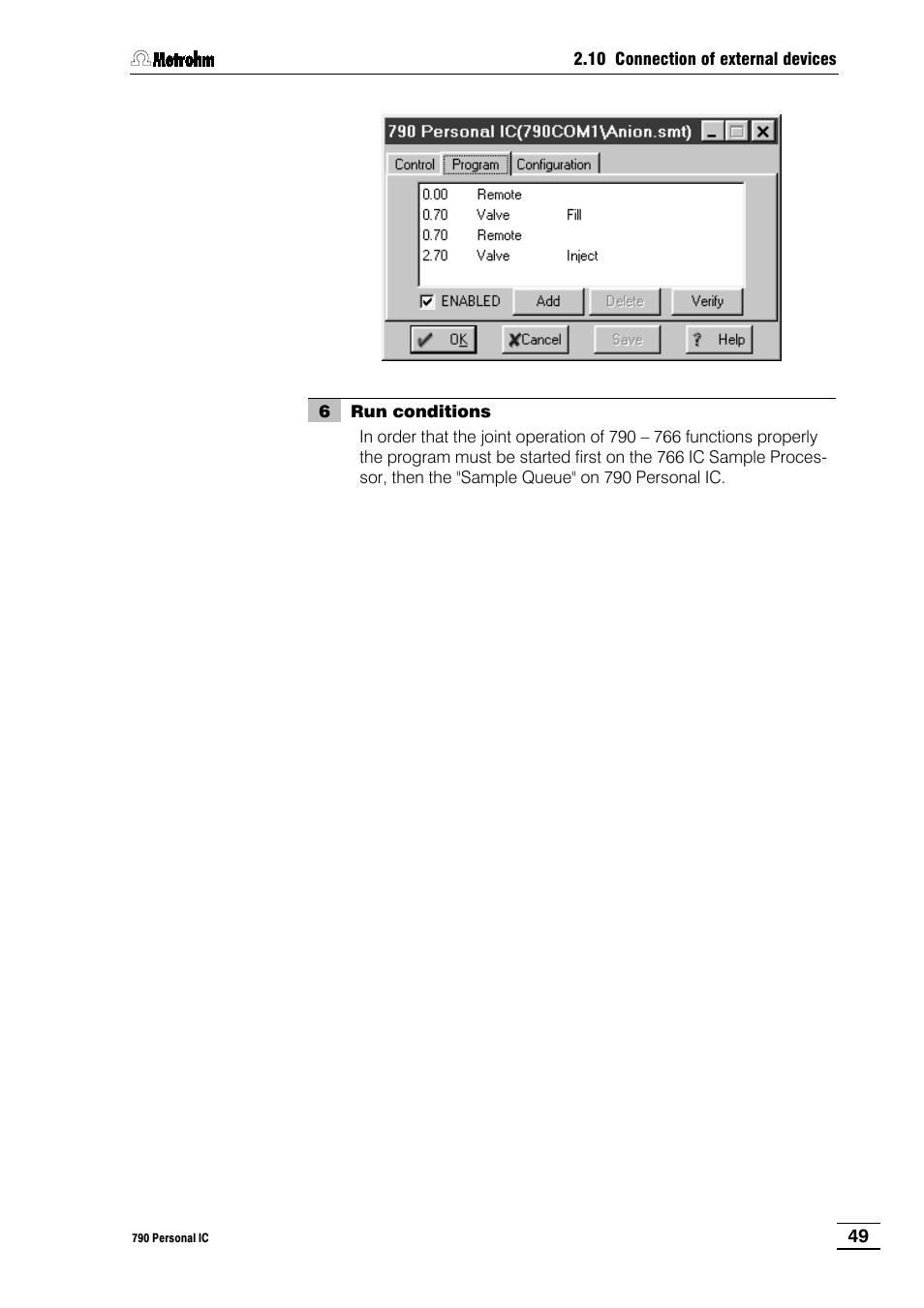 Metrohm 790 Personal IC User Manual | Page 58 / 207